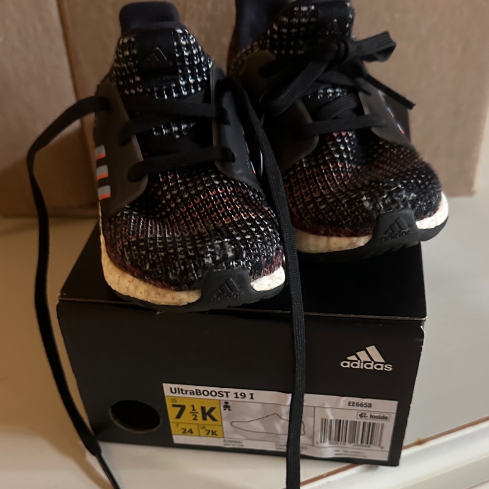 Adidas Kids UltraBOOST 19 I Black and White Sneakers